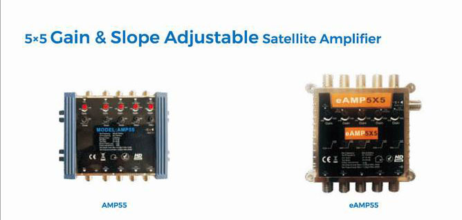 Gain & slope Adjustable Satellite Amplifier